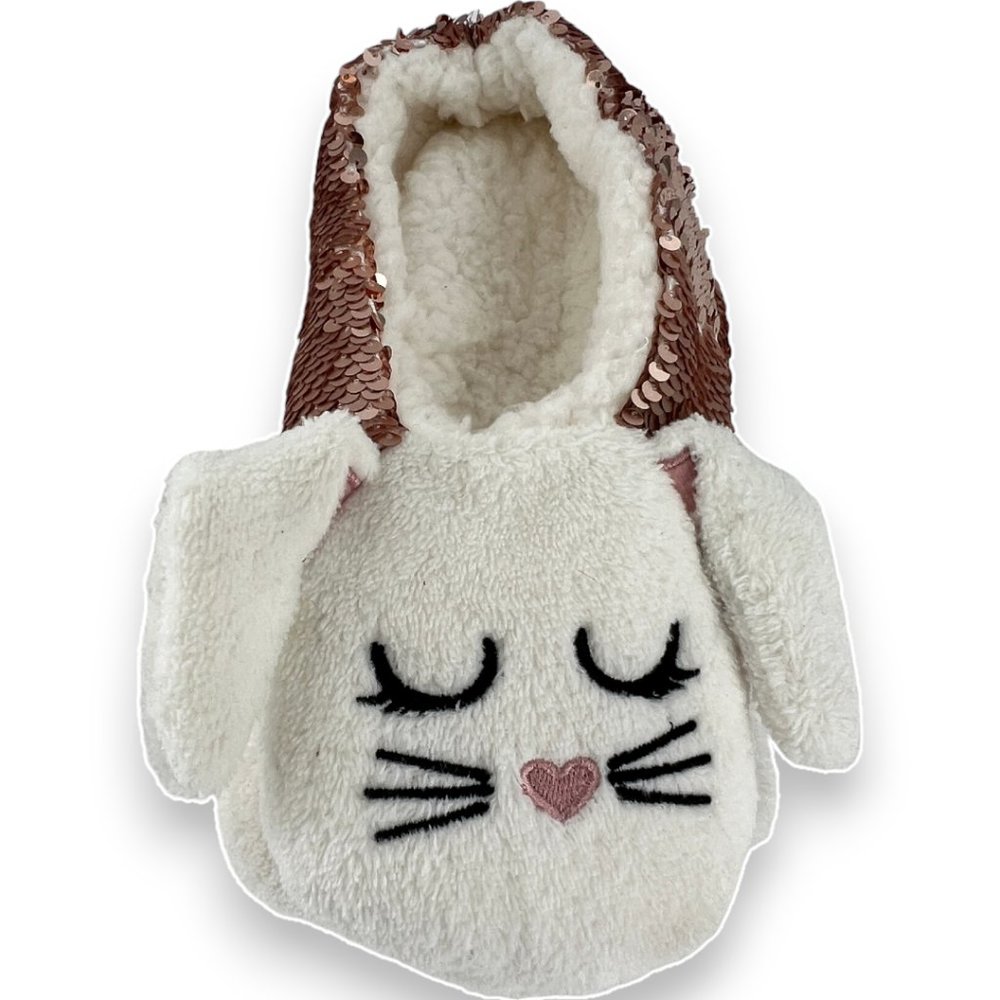 Cat Kitten Slippers Sequins Furry and Sweet S/M
